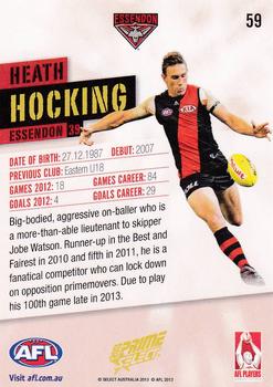 2013 Select Prime AFL #59 Heath Hocking Back